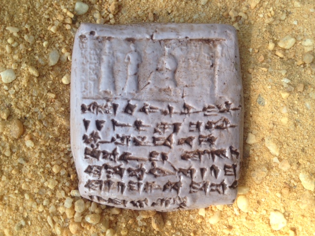 Ugarit Tablet with Seal Recreation - Click Image to Close
